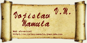 Vojislav Mamula vizit kartica